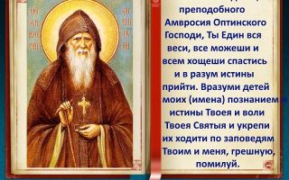Молитва амвросию оптинскому - православные иконы и молитвы
