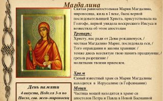 Мария магдалина мироносица: икона, о чем моляться, мощи